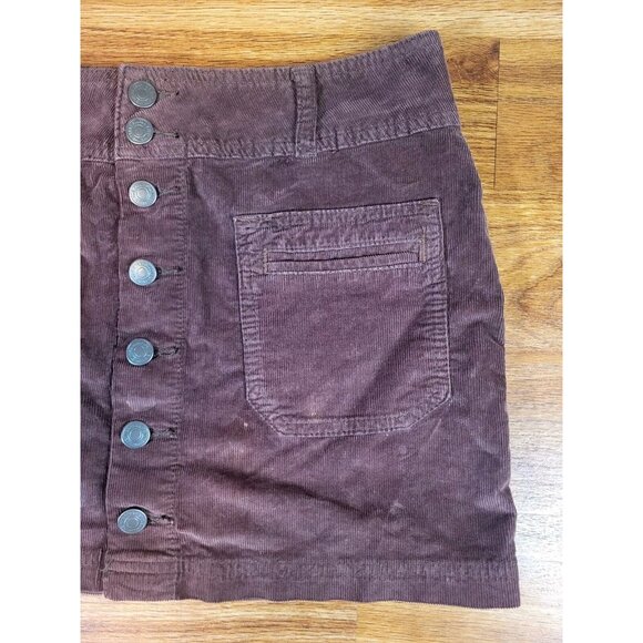 We The Free Joanie Womens Corduroy Brown Button Closure Size 27 Skirt - Picture 2 of 4